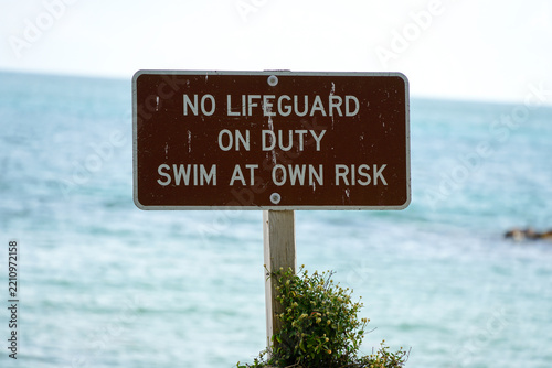 no swimming sign