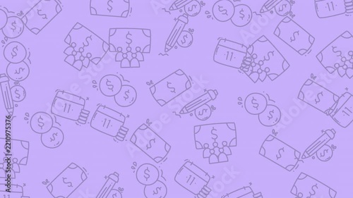 Cash flow management pattern video animation motion