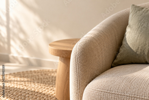 Close up of supportive therapy waiting room with inclusive neutral
