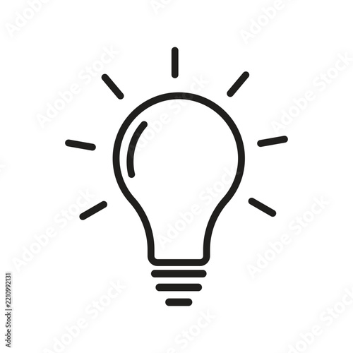 ikon Light bulb hand drawn style