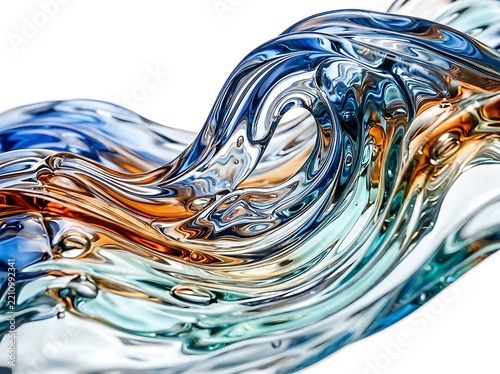 Dynamic wave of clear blue water flowing, macro abstract liquid waves with translucent textures, glossy surface, dramatic studio lighting, premium commercial background, no objects