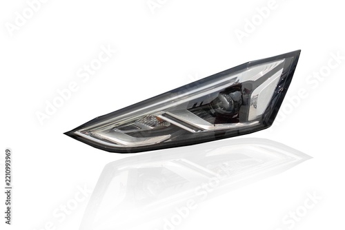 Car headlight system, led technology, new lighting technology with navigation and Look at the big way and open the automatic OA spare parts clipping part.