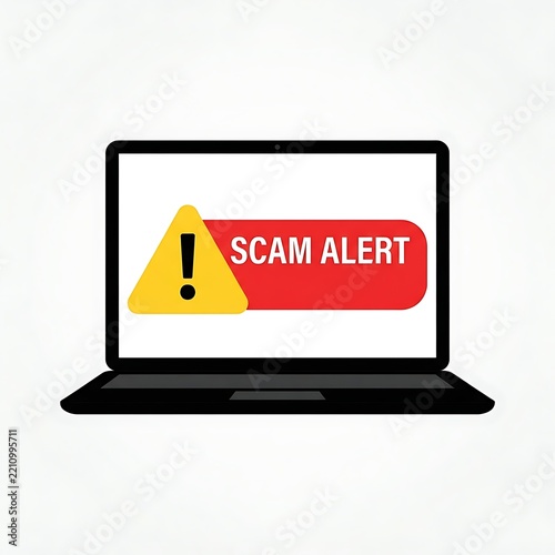 Laptop Scam Alert Warning Screen