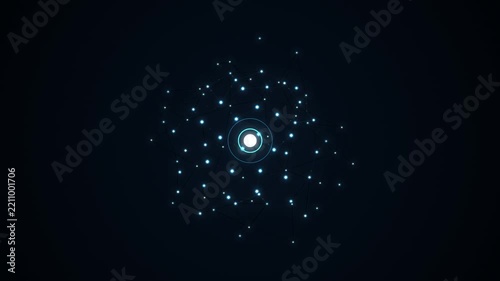 Futuristic AI Neural Network Plexus with Glowing Synaptic Pulses and Data Nodes
