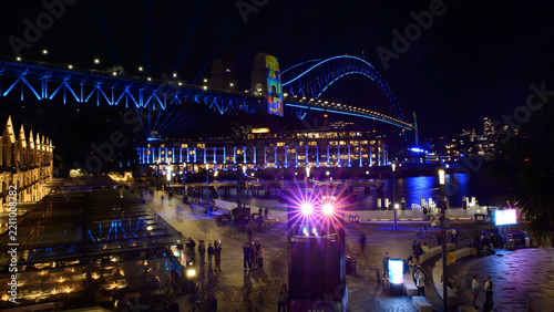 Sydney Circular Quay Wharf during Vivid