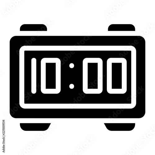 Digital clock Solid icon