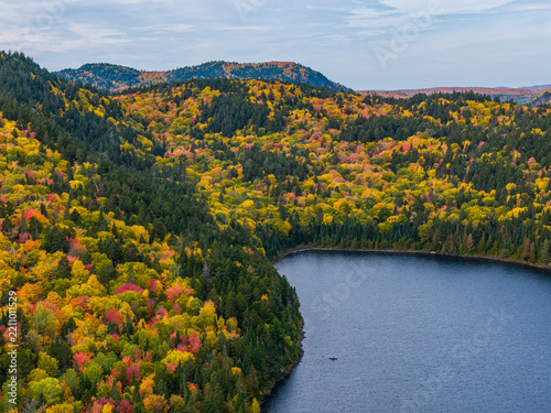 Aerial view of northern Maine fall foliage 
-Deboullie Ecological Reserve 