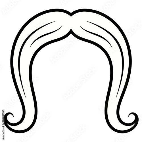 Stylized Mustache and Hair