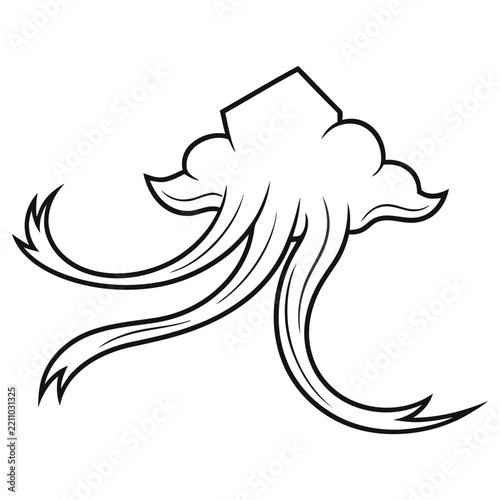 Stylized Octopus or Squid Illustration