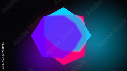 Abstract digital background with flowing liquid light particles and glowing neon waves