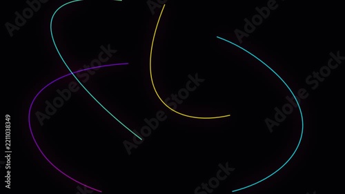 Abstract digital background with flowing particles and glowing light streaks in motion