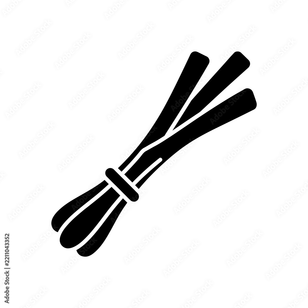 Fototapeta premium Black silhouette lemongrass icon on a transparent background, ideal for culinary, botanical, and natural health-related designs.