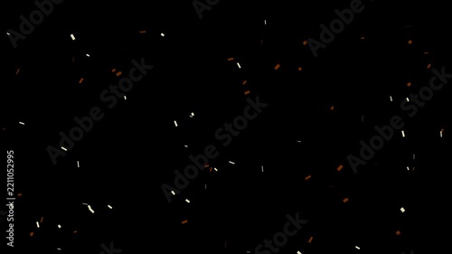 Golden Metallic Falling Confetti Seamless Video Overlay Loop Screen Blend Mode