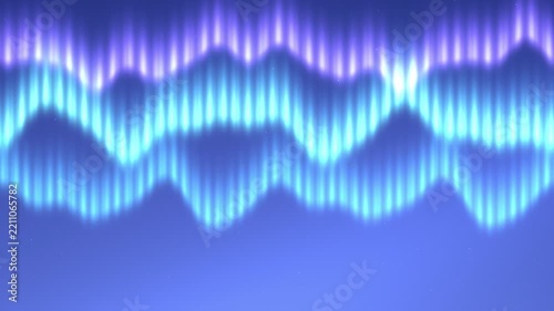 Bright aurora borealis silk waves over starry indigo sky, glowing polar lights, seamless 4K loop