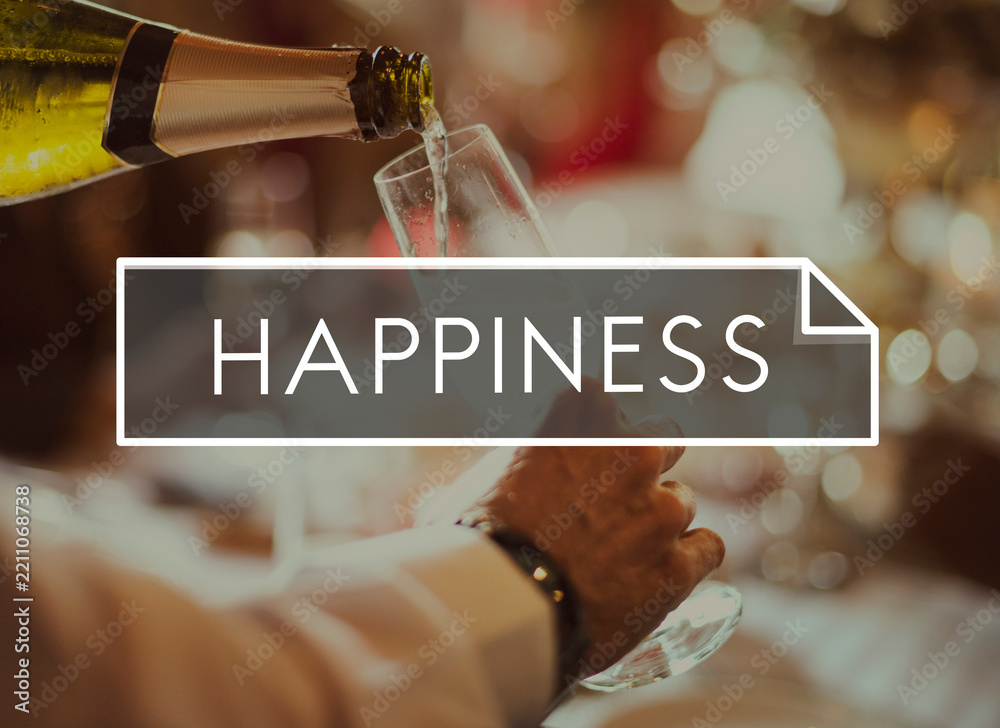 Obraz premium Dinner feast celebration party happiness word