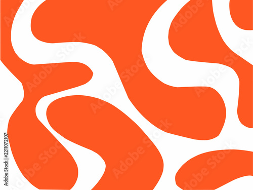Abstract orange line illustration. Hand drawn random orange lines.	