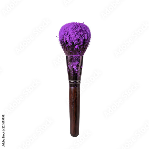 Purple Powder Makeup Brush Isolated Transparent Background