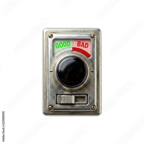 Vintage Toggle Switch Good Bad Indicator Transparent Background
