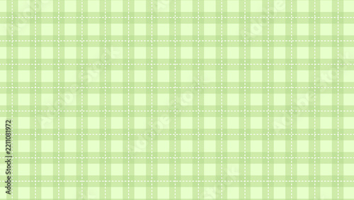 Green checkered pattern background with soft pastel tones, seamless plaid textile design texture
