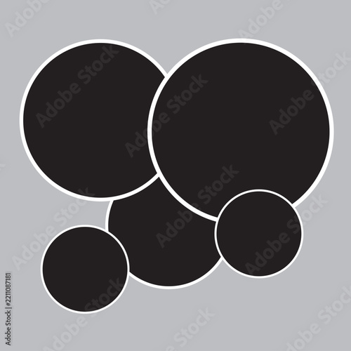 5 photo collage template. vector illustration