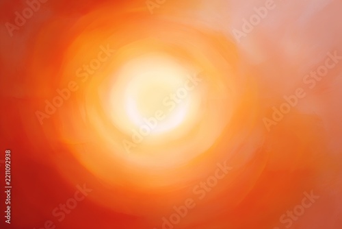 Bright orange sacral chakra glow with radiant center and abstract warm gradient for wellness background and energy healing banner