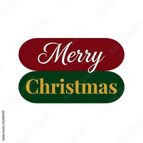 Merry Christmas Holiday Greeting Transparent Background