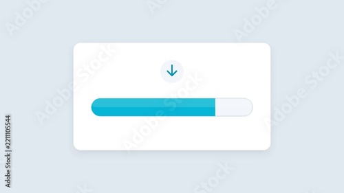 Liquid Fill Progress Bar Animation Completing 100 Percent Modern Motion Graphic