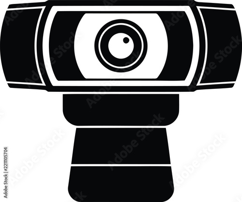 Black and White Web Camera Icon Design