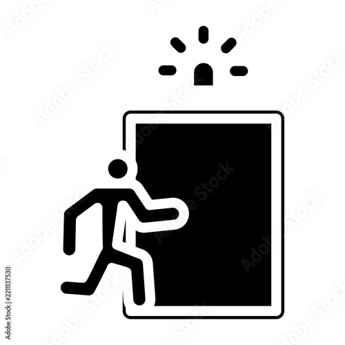 Emergency Entrance Vector Glyph Icon Design