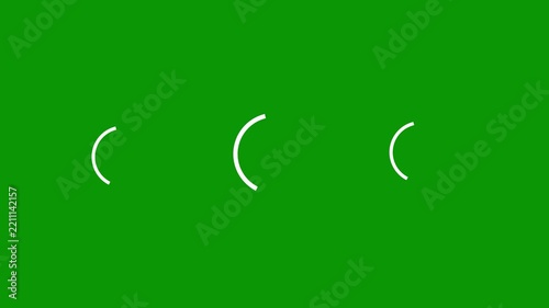 Animated Growing Rings with Subtle Pulsing on Green Screen Background