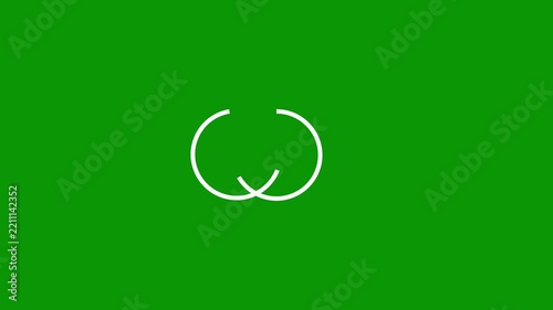 Abstract interlocking circles forming a loop against a clean green backdrop with subtle motion elements