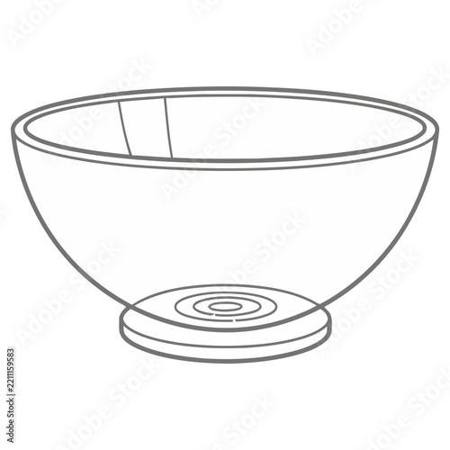 Outline of a bowl on a st