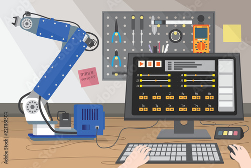 Robotic Arm, working programing 6 axis arm robot