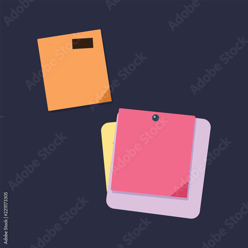 Isometric clipboard and envelope illustration