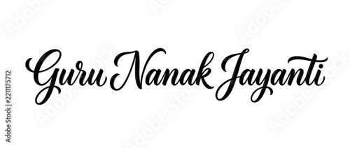 premium guru nanak jayanti calligraphy lettering celebrating Gurpurab Sikh heritage spirituality devotion and Indian cultural traditions
