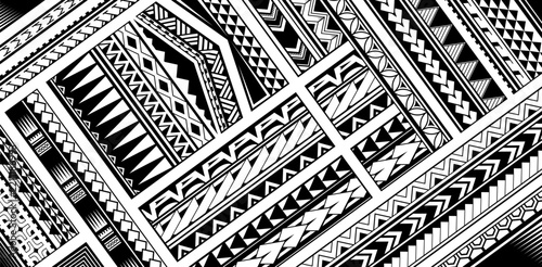Polynesian style arm band tattoo design