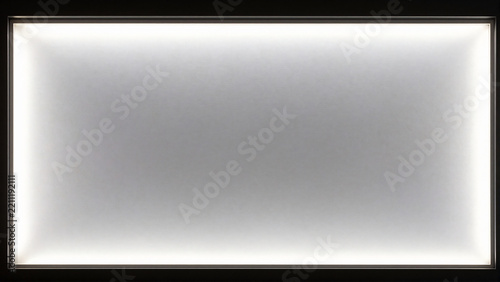 Rectangular White LED Light Panel on Black Background