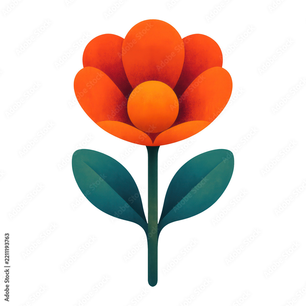 Obraz premium PNG Vibrant abstract flower illustration