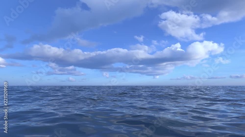 Water surface and sky - loop background