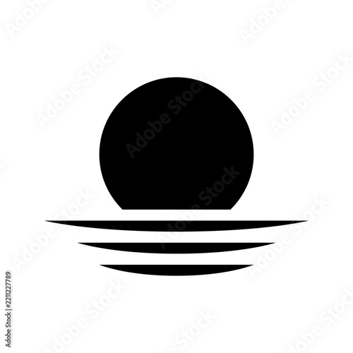 Sunset logo template