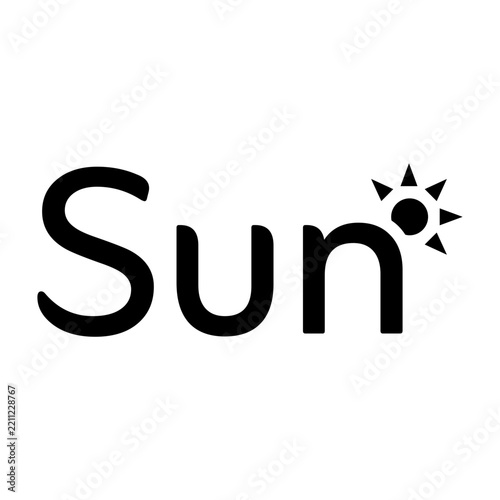 Sun typography or word mark logo