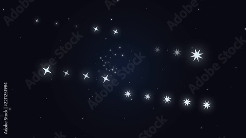 Twinkling stars in a dark night sky background