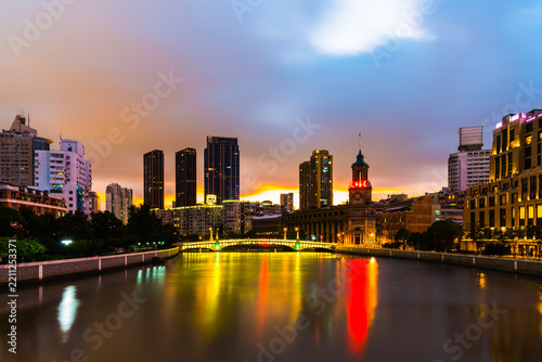 Photography On 16 Sep 2017, Shanghai After a Typhoon: Sunset and Night Views of the Bund and