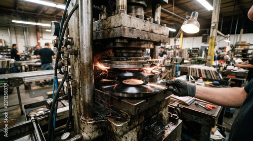 Vinyl Record Pressing Plant Stamping