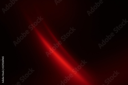 Abstract Red Light Ray on Black Background