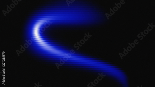 Abstract Glowing Blue Neon Light Wave Effect with Horizontal Speed Lines for Cyberpunk, Digital Technology, and Motion Backgrounds   