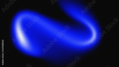 Abstract Glowing Blue Neon Light Wave Effect with Smooth Grainy Gradient Curve for Futuristic Technology and Motion Backgrounds   