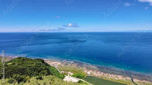 久米島の比屋定バンタ展望台から見る南シナ海