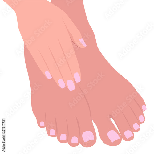 Pink Pedicure and Foot Care