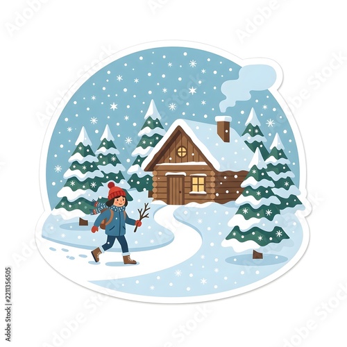 Cartoon of Snow Design Element